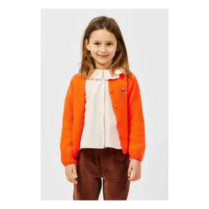 Arsène et Les Pipelettes - Wool Floral Cardigan | Orange