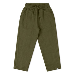 Matona - Bahçe Keten Pantolon | Zeytin Yeşili