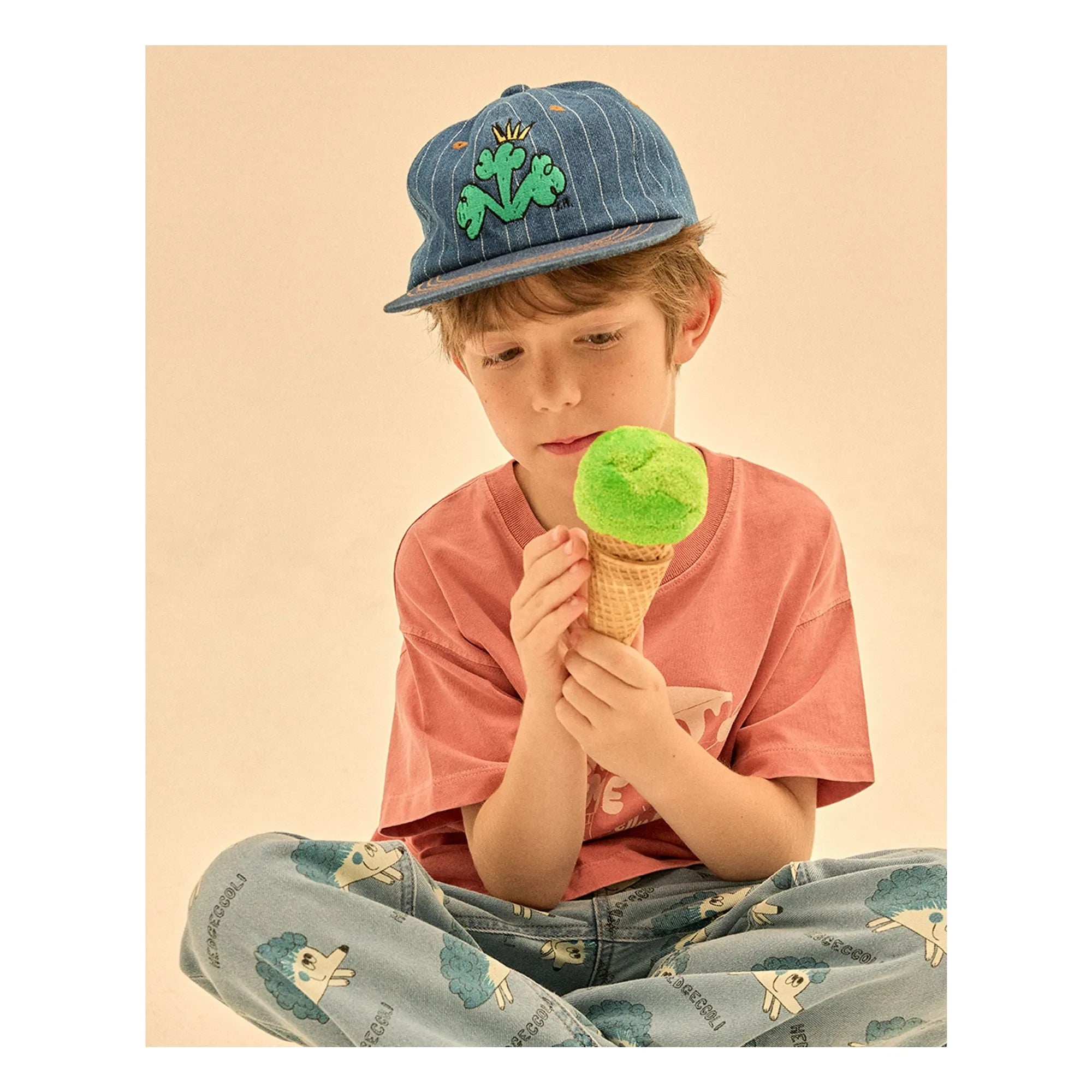 Jelly Mallow - Mavi Denim Broccoli Şapka
