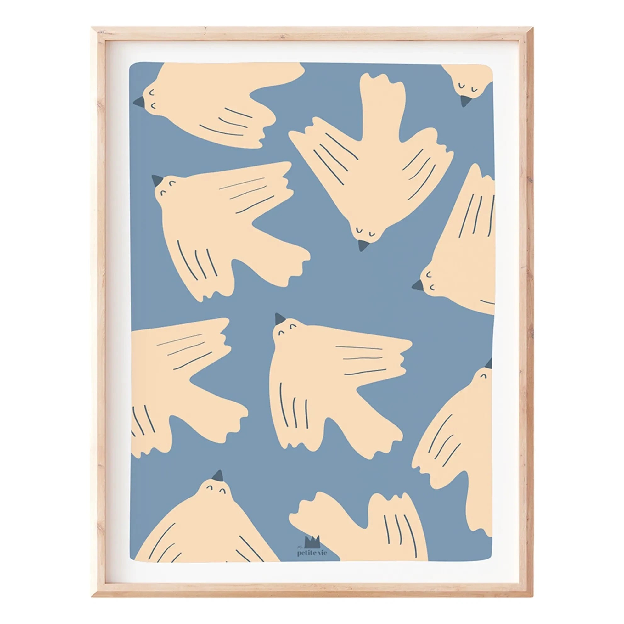 Ma petite vie - Les Oiseux Bleus Poster | Blau