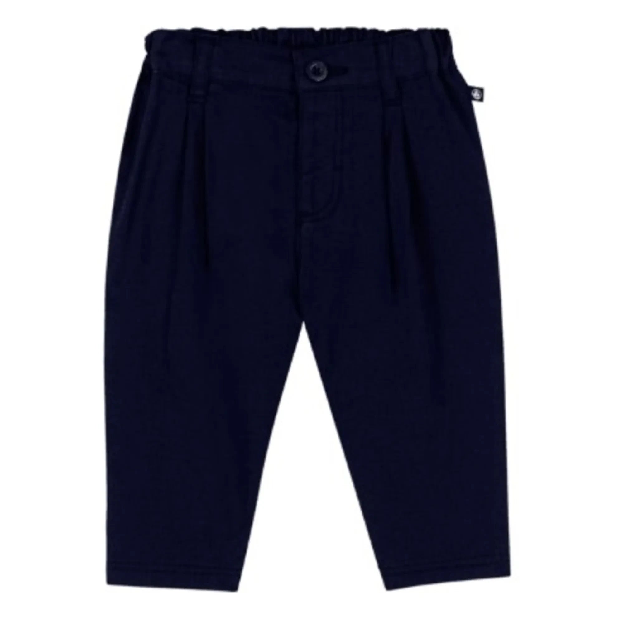 Petit Bateau - Düz Dokuma Pantolon | Koyu Mavi