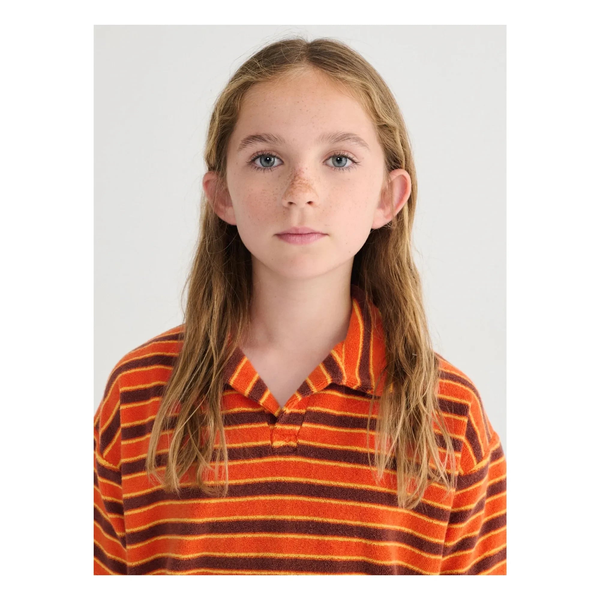 Bobo Choses - Çizgili Terry Polo | Turuncu