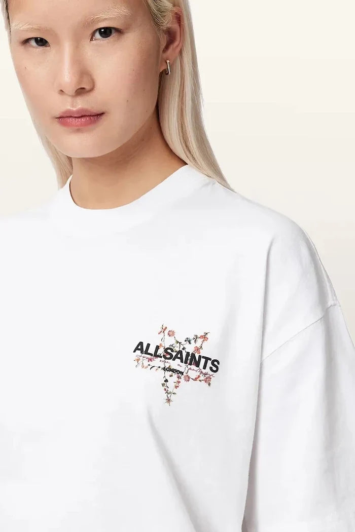 AllSaints Pamuklu Kadın Oversize Tişört PENTACLE