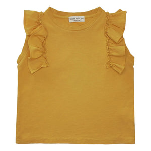 Babe & Tess - Rüschen-T-Shirt Antonella | Ocker