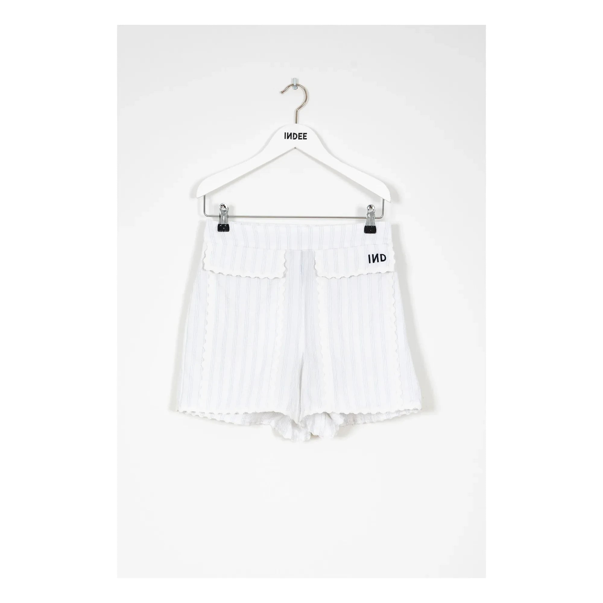 Indee - States Stripes Şort | Beyaz