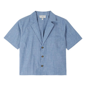 Emile et Ida - Mavi Pamuklu Chambray Bluz