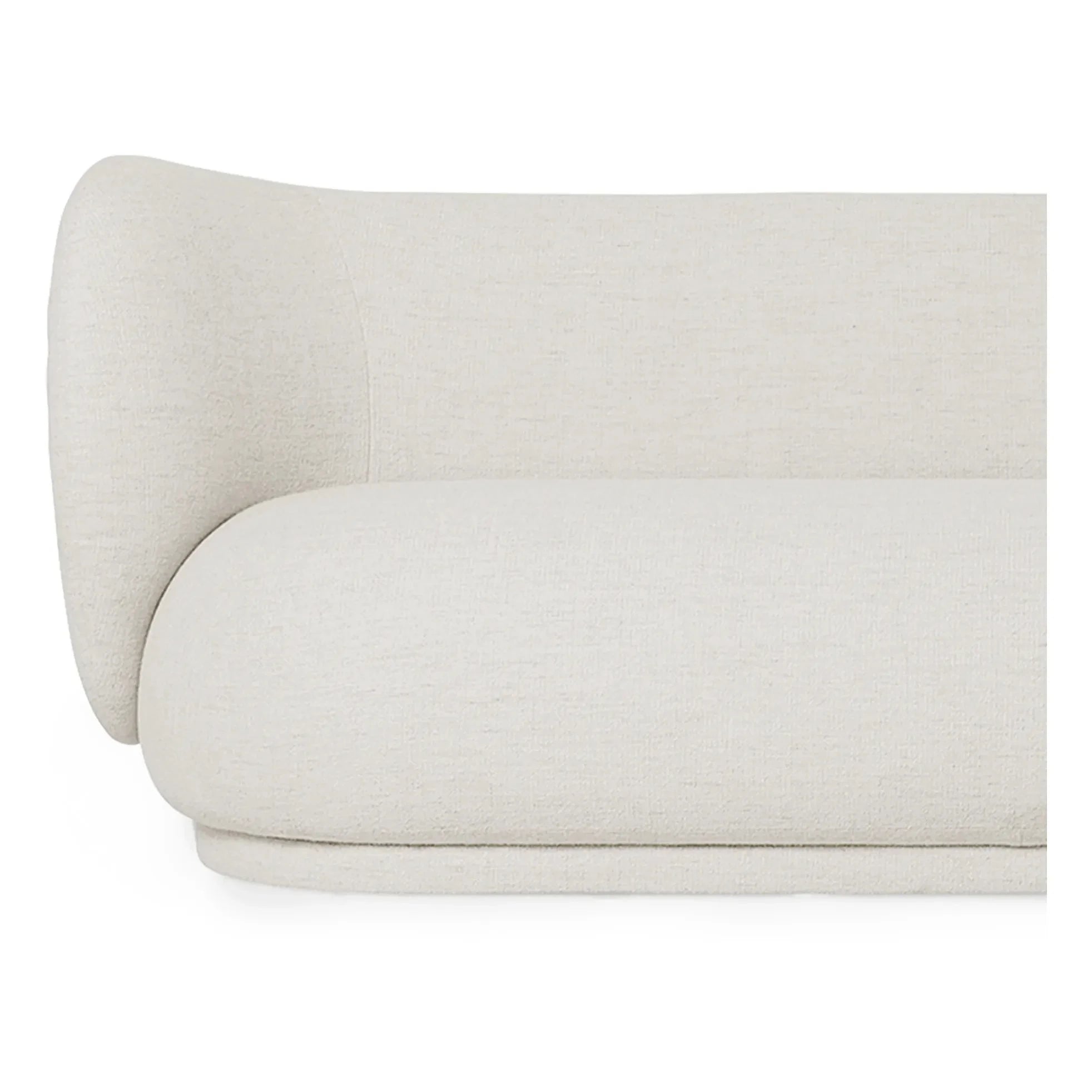 Ferm Living - Rico 3 kişilik bouclé döşemeli kanepe | Krem