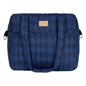 Nobodinoz - Hyde Park Diamonds Su Geçirmez Bebek Bakım Çantası | Mavi