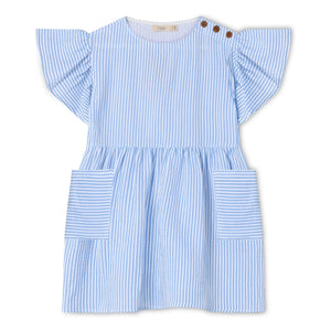 Fliink - Gestreiftes Cha-Cha-Kleid | Hellblau