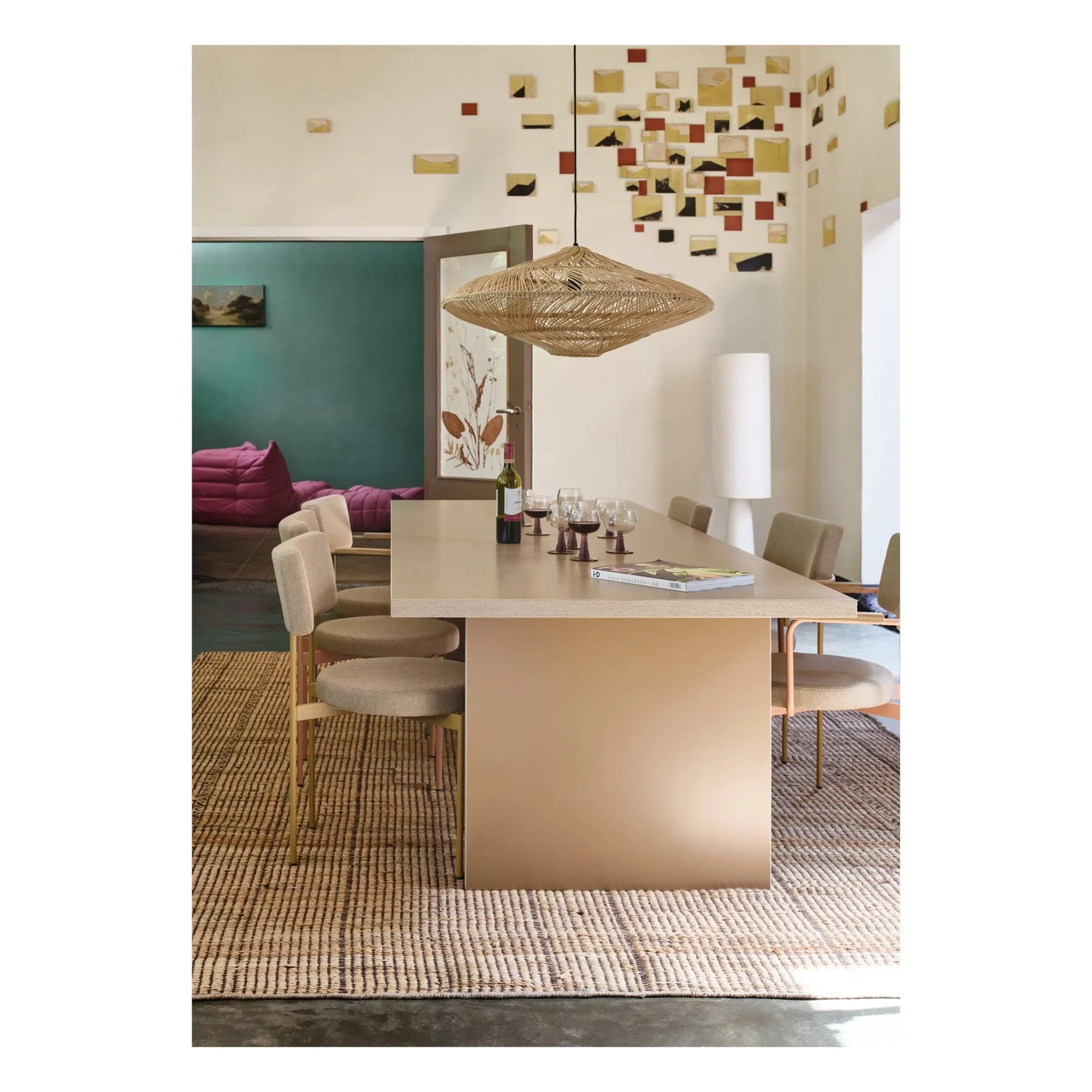 HKliving - Kahverengi Jüt Halı