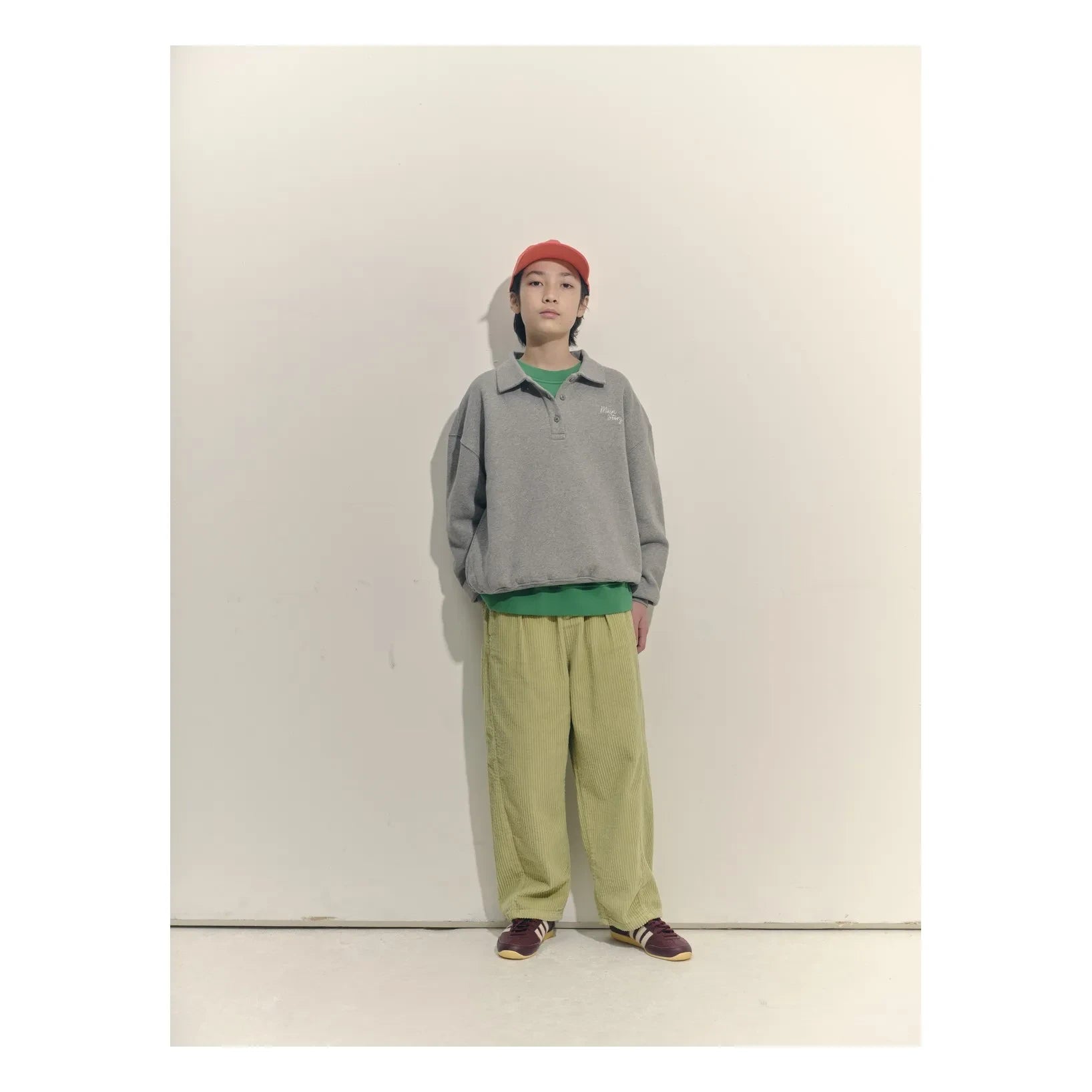 Main Story - Organik Pamuklu Polo Yaka Sweatshirt | Gri
