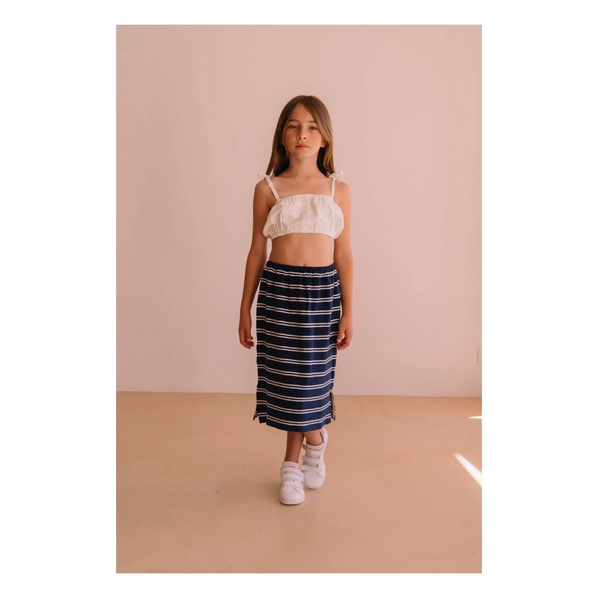 We Are Kids - Mandy Organik Pamuk Nakışlı Crop Top | Beyaz