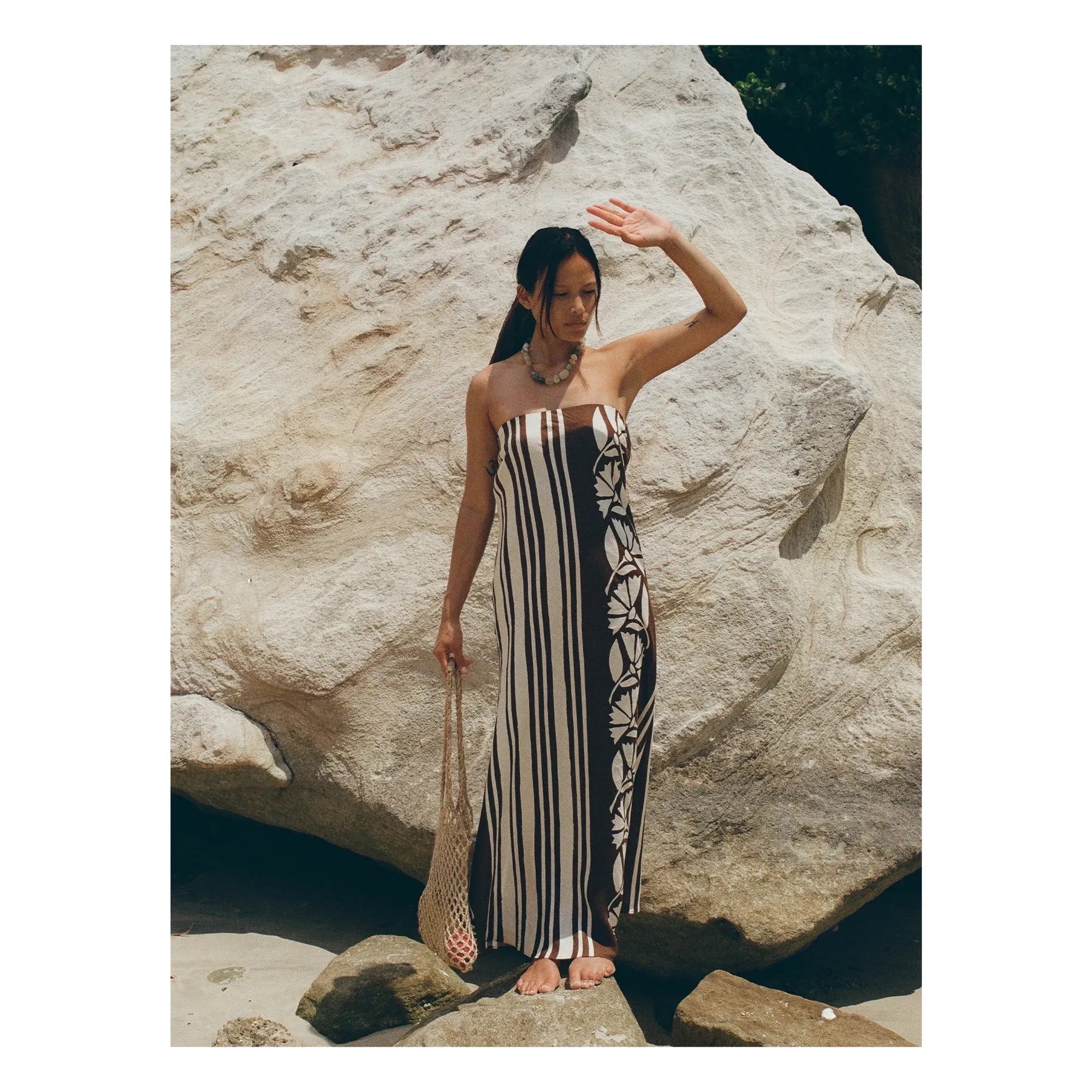 Soleil Soleil - Maeve Clove Coconut Keten Elbise | Kahverengi