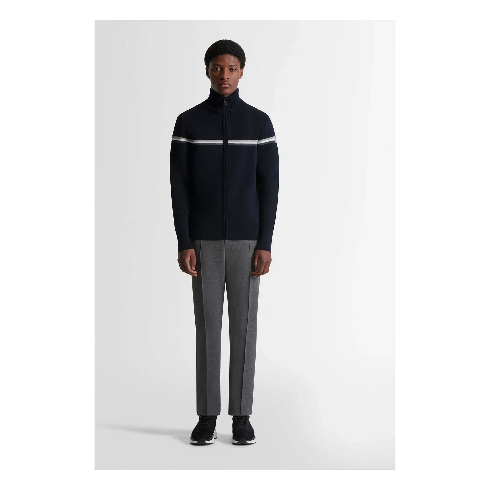 Fusalp - Wengen Fiz II Merino Yün Fermuarlı Sweat Üstü | Lacivert