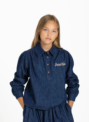 Smallable Kid - Denim Linie Bluse | Denim brut