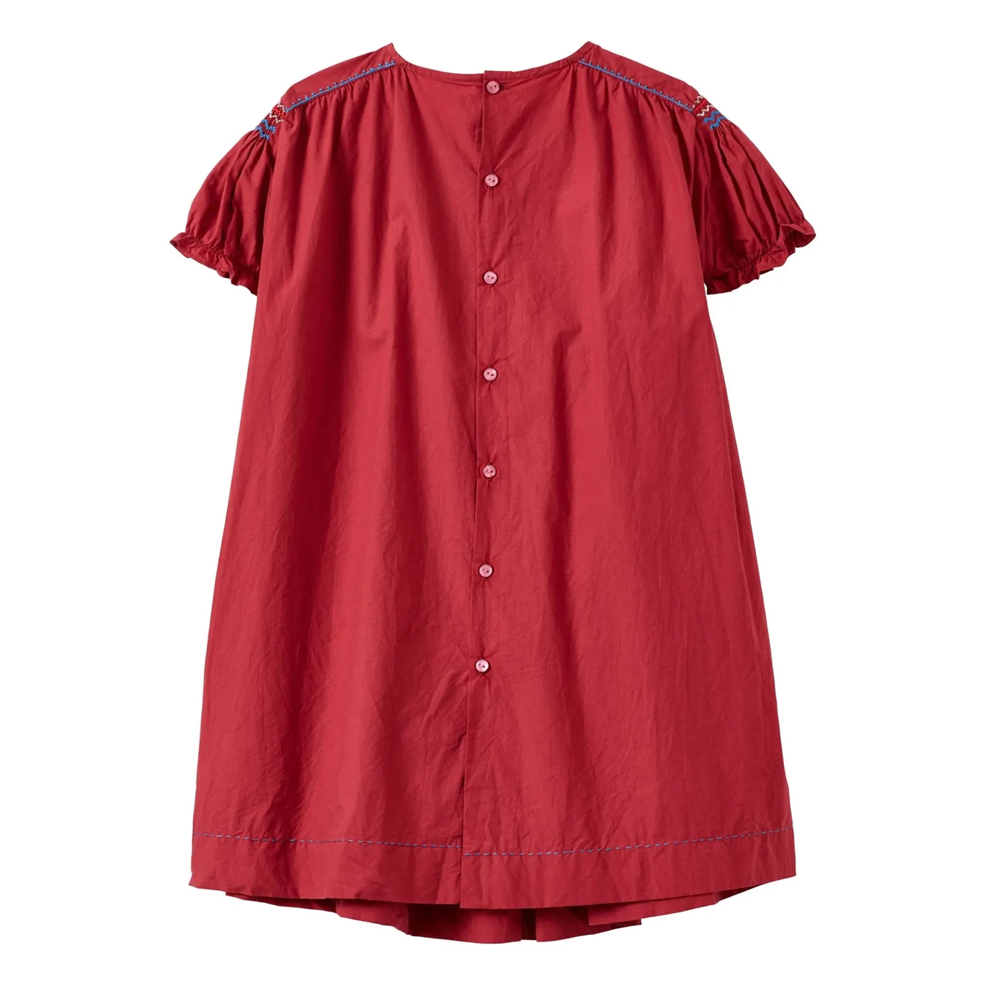 Caramel - Moringa Gathered Dress | Cherry red