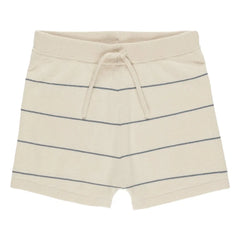 Rylee + Cru - Frottee-Ringelshorts | Ecru