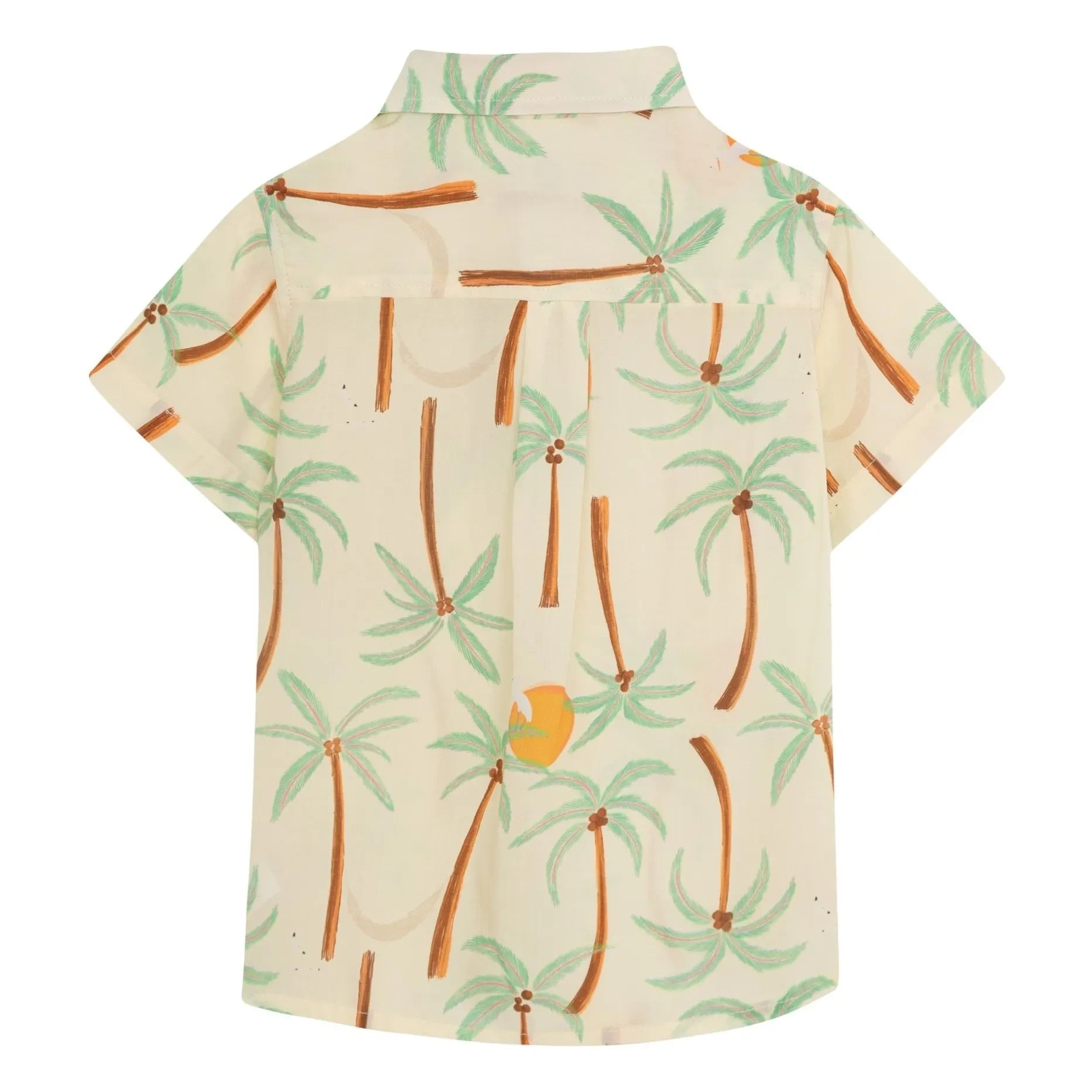 Pepita & Me - Guayabera Palm Kurzarmhemd | Elfenbein