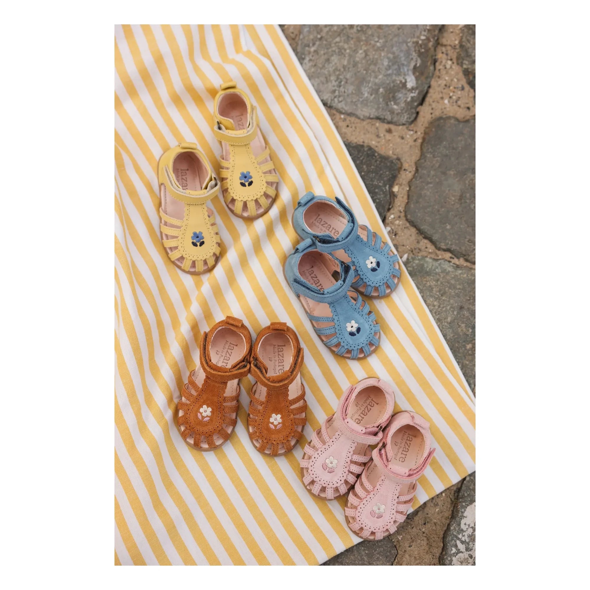 Lazare - Colette bestickte Sandalen | Hellgelb