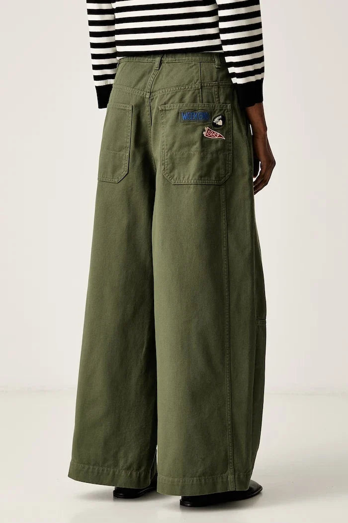 Weekend Max Mara kadın pamuk pantolon WKDBACCA