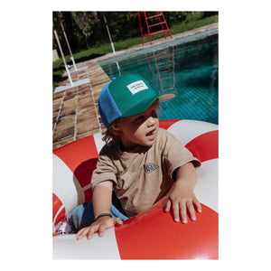Hello Hossy - Gebogene Krempe Trucker Mütze Mini Flach Bio-Baumwolle | Grün