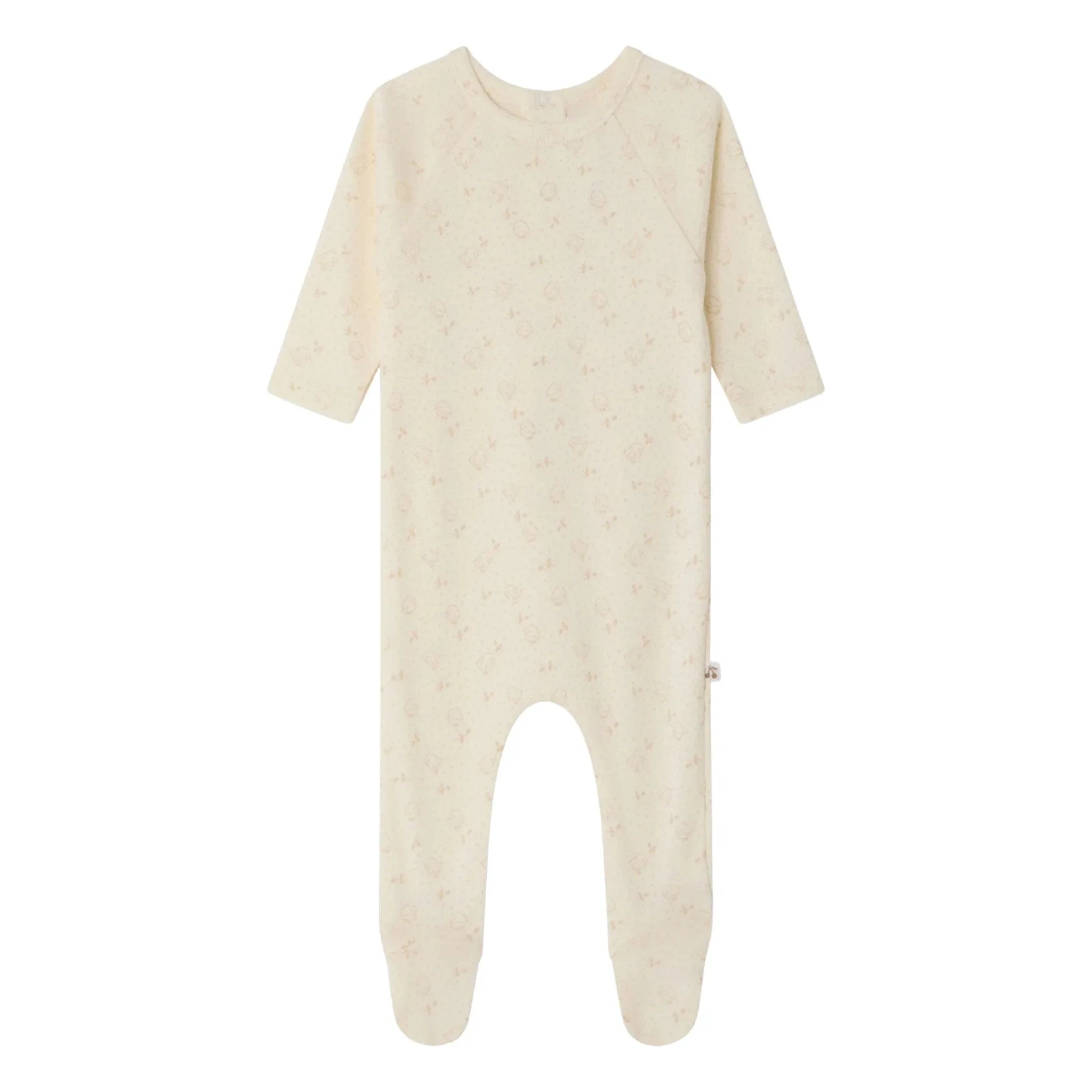 Bonpoint - Pijama Tif Poussins Organik Pamuk | Krem