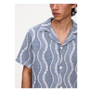 OAS - Como Cuba Waffle Shirt | Blue