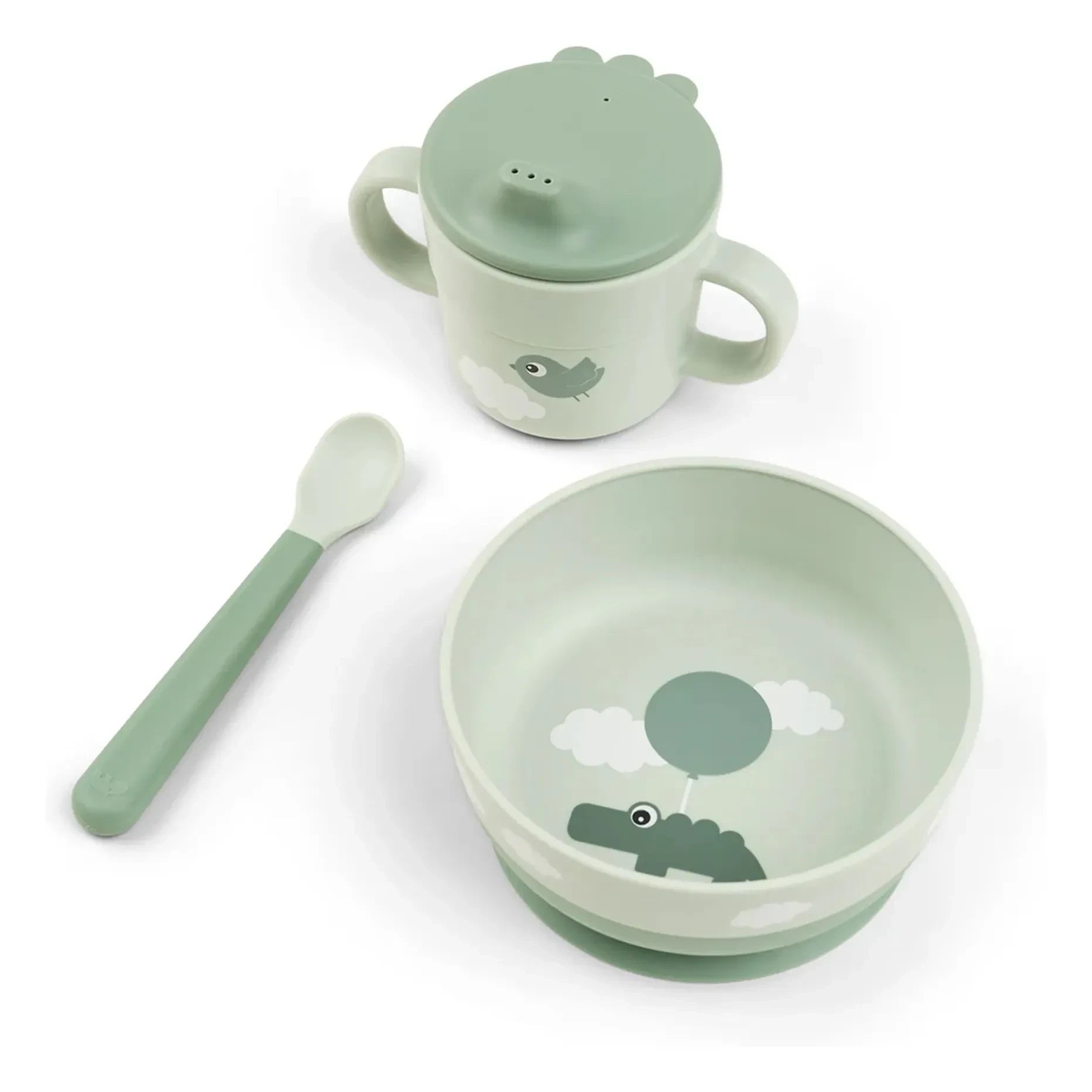 Done by deer - Happy Clouds Dinner Set | Sage