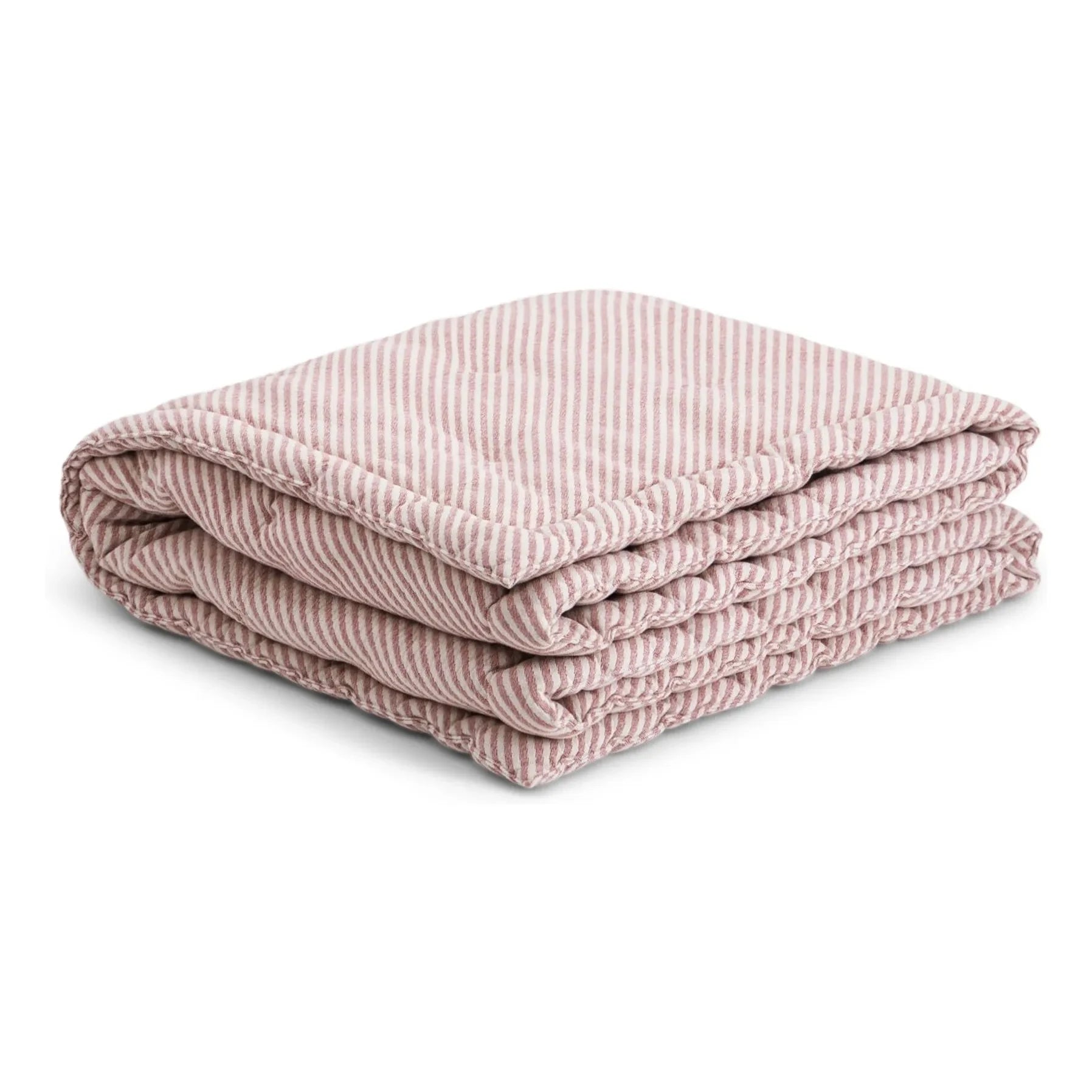 The Socialite Family - Capriccio Cotton Jacquard Striped Quilt | Burgundy