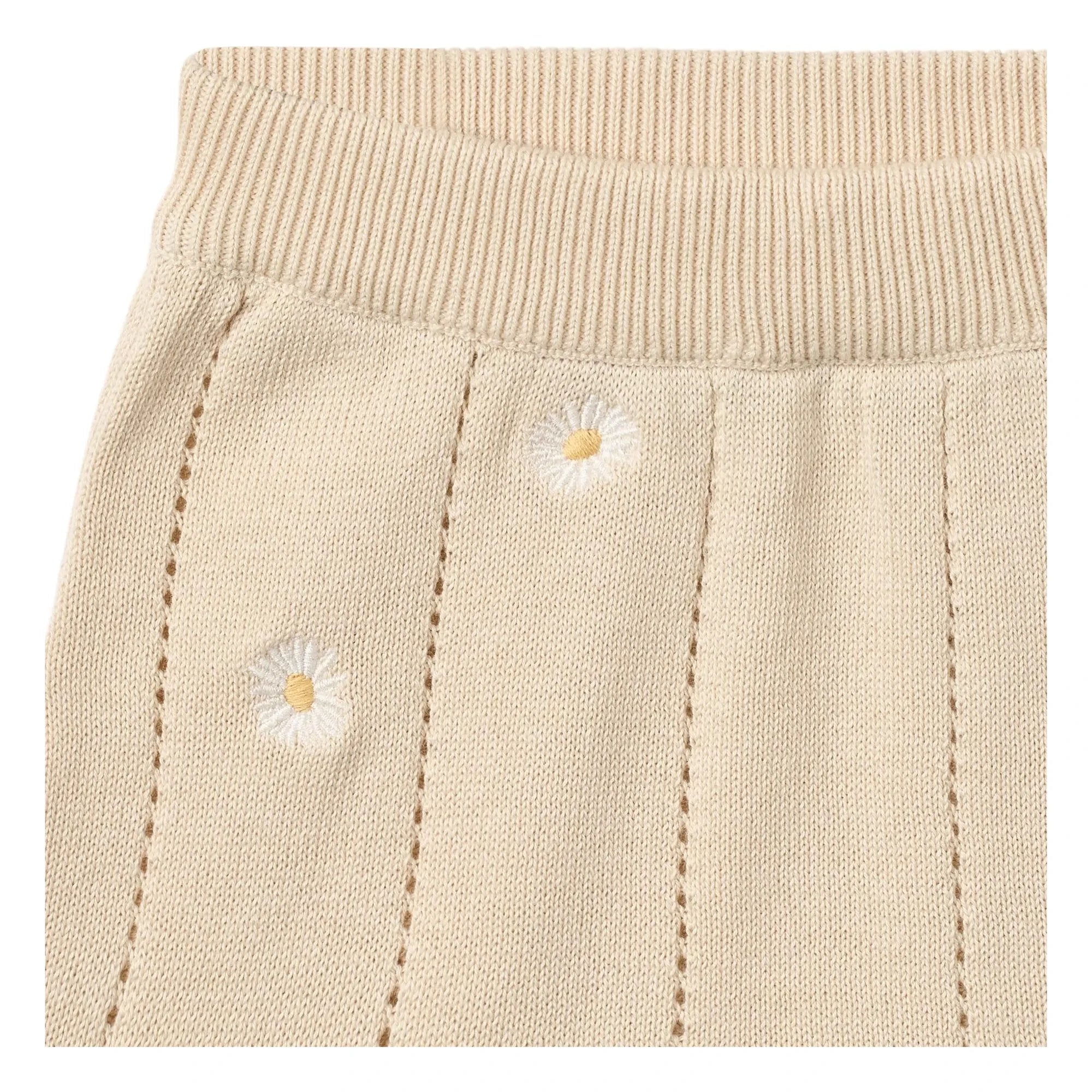 Wheat - Dua Flowers Organic Cotton Knit Shorts | Ecru