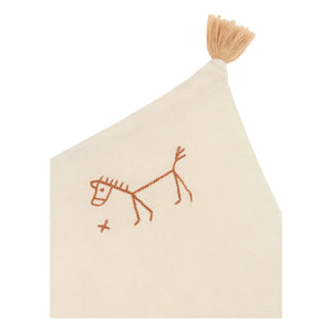 Nobodinoz - Fringed Cushion - Lin Français | Cinnamon