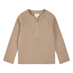 Petit Lem - Textured UV Protective T-Shirt Made from Recycled Fibers | Beige
