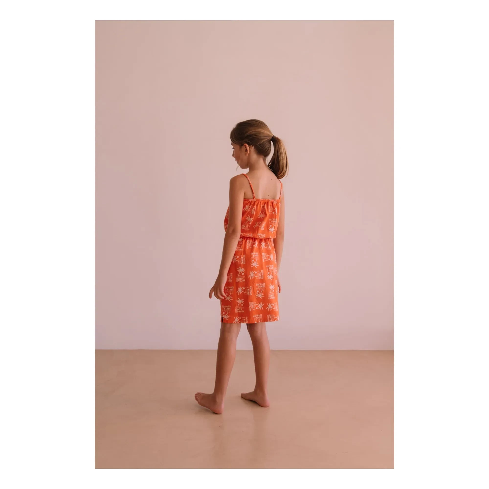 We Are Kids - Mina Palm Dress Organic Cotton | Orange