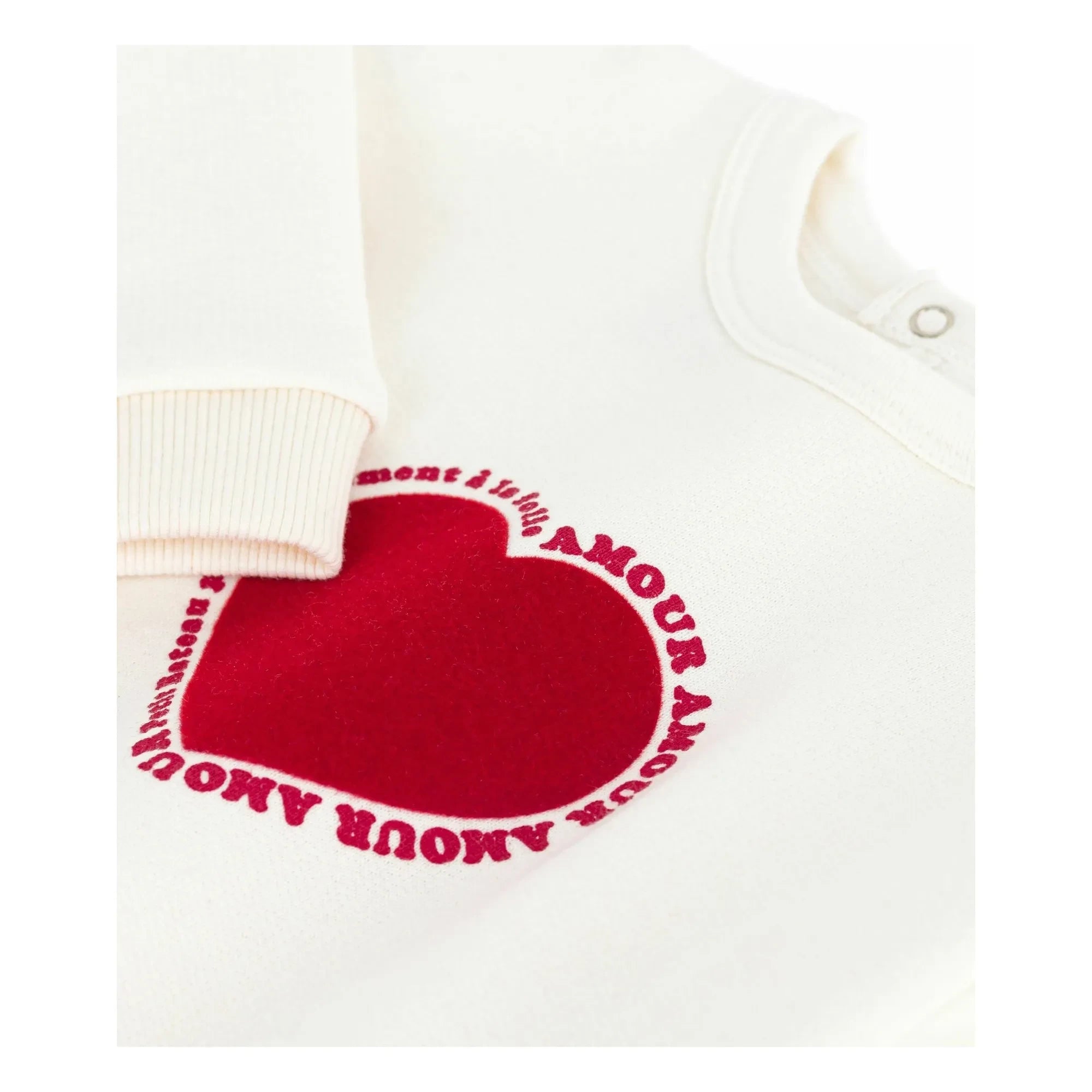 Petit Bateau - Sweat Heart Love | Ecru
