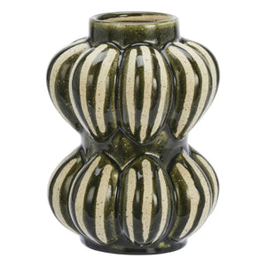 Madam Stoltz - Vase aus Steinzeug | Grün