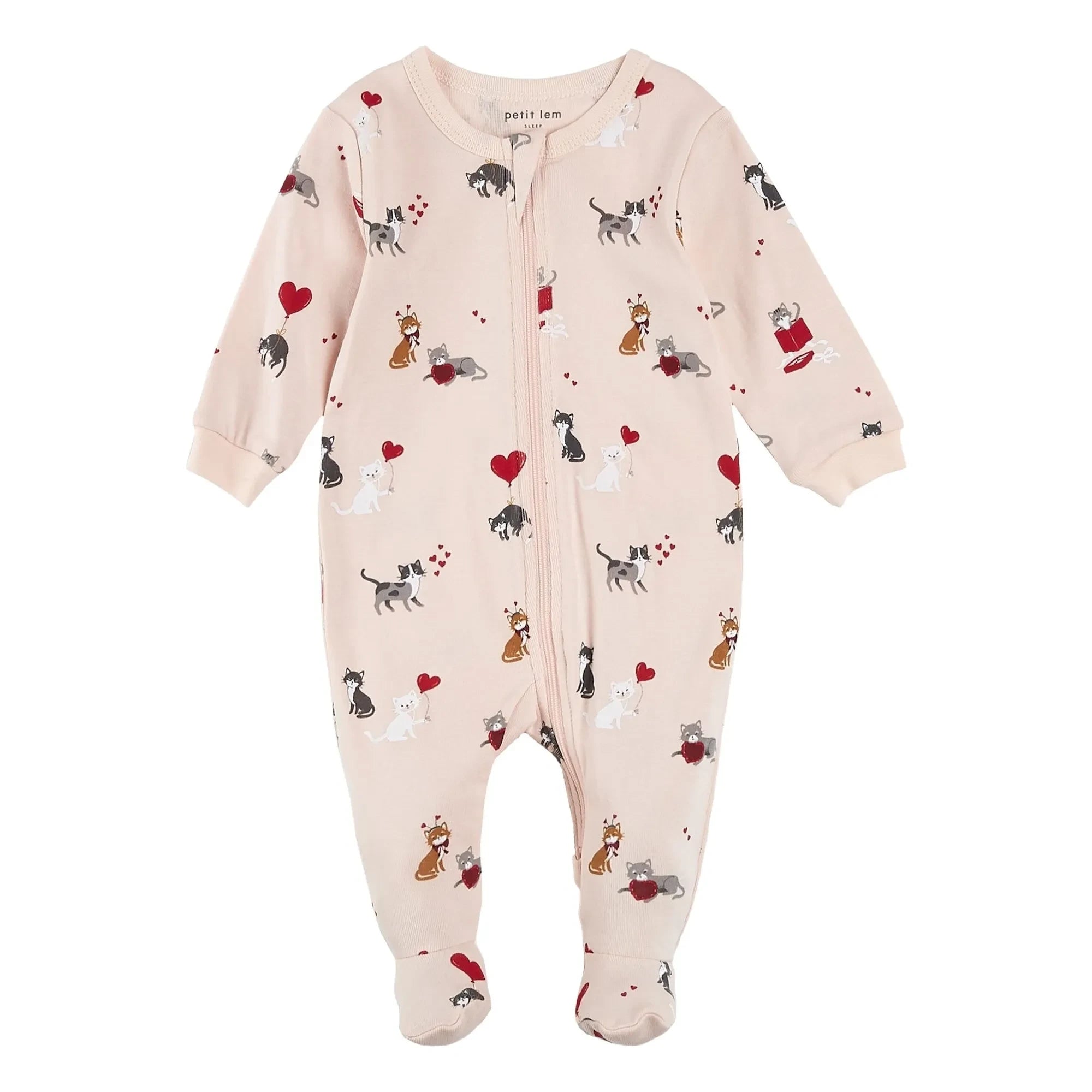 Petit Lem - Kedili Pati Pijama Organik Pamuk | Pembe