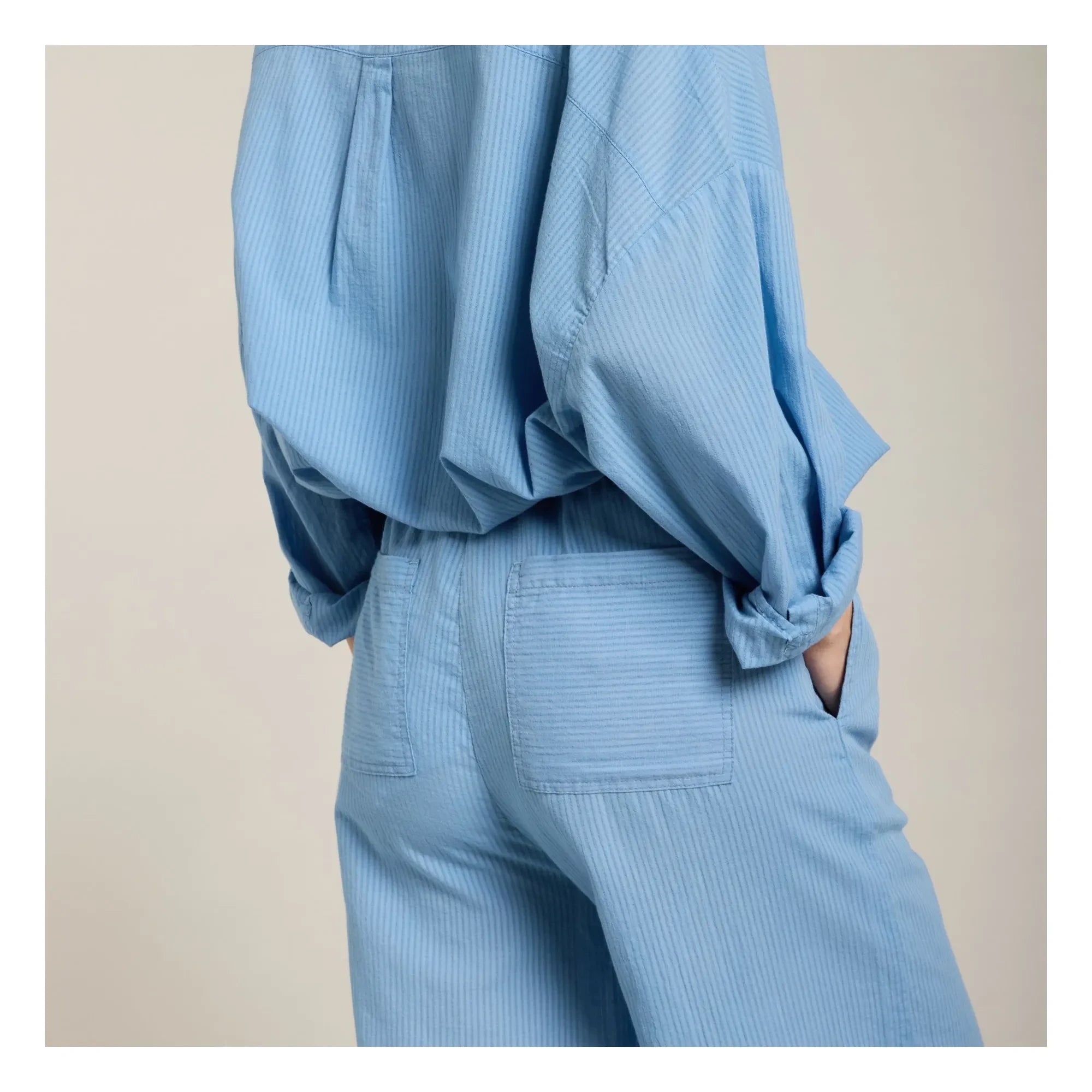 Maison Saint Julien - Cap Estel Voile de Coton pantolon | Gökyüzü mavisi