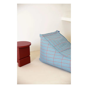 Nobodinoz - Vibes langer Pouf | Blau