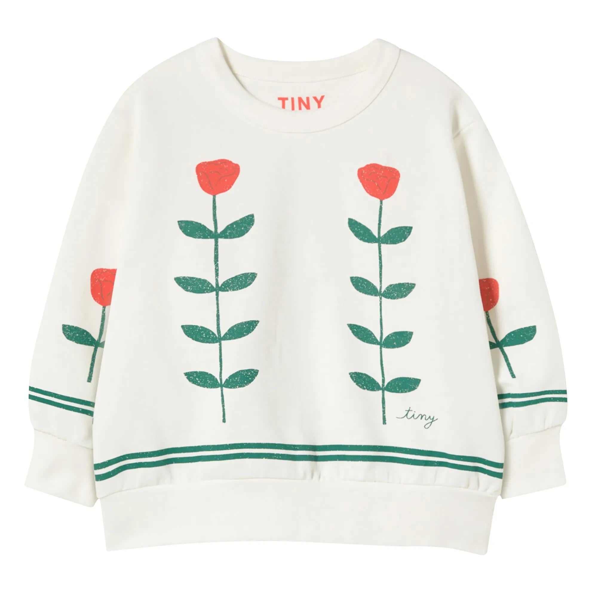Tinycottons – Sweatshirt aus Bio-Baumwolle mit Blumenmuster | Weiß