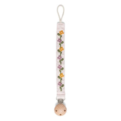 Editions Aimable - Auguste pacifier clip | Dragée Pink Gauze