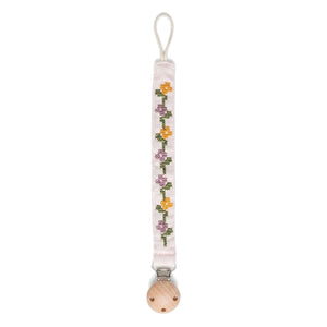 Editions Aimable - Auguste pacifier clip | Dragée Pink Gauze
