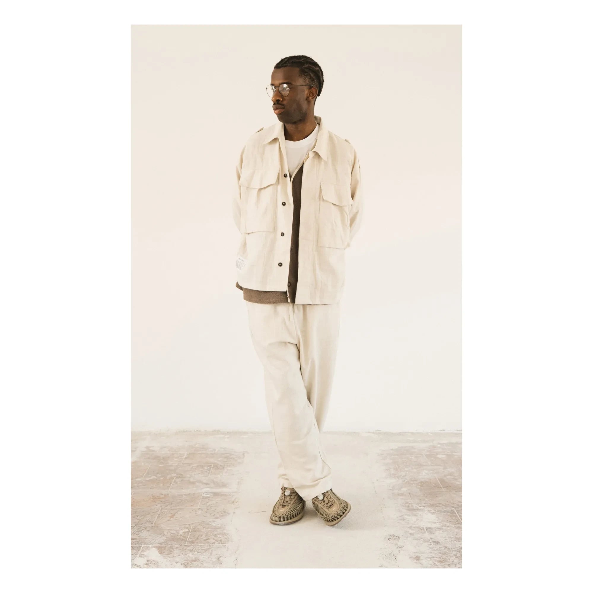Wooden Store - Militär-Overshirt | Creme