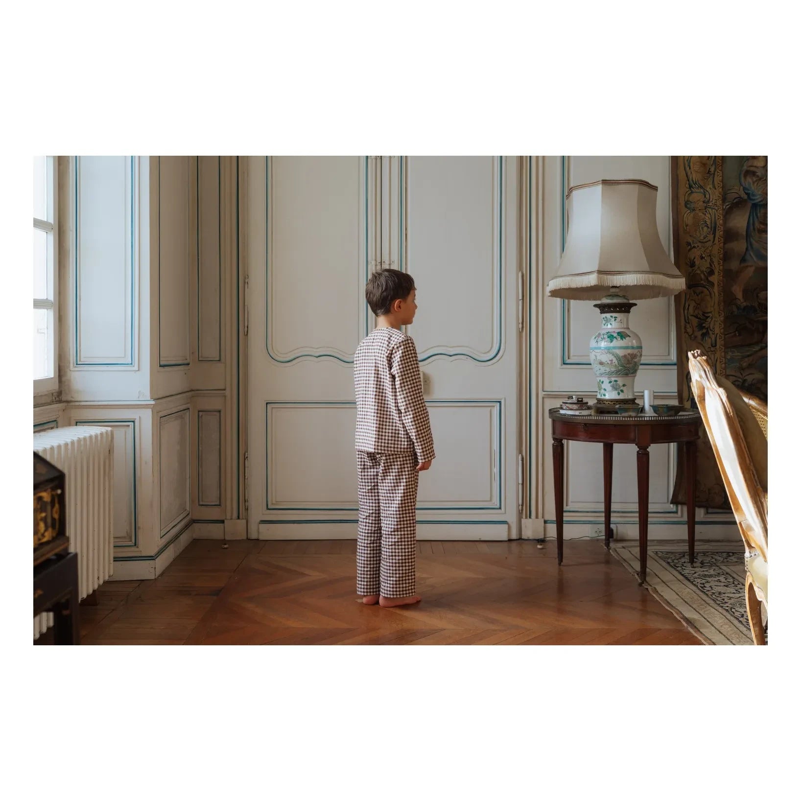 Risu Risu - Lao Kareli Organik Pamuk Pijama | Kahverengi