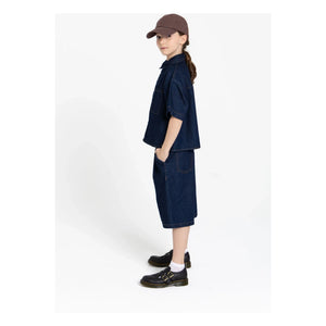 Finger in the nose - Bermuda şort Denim Tate | Koyu Mavi