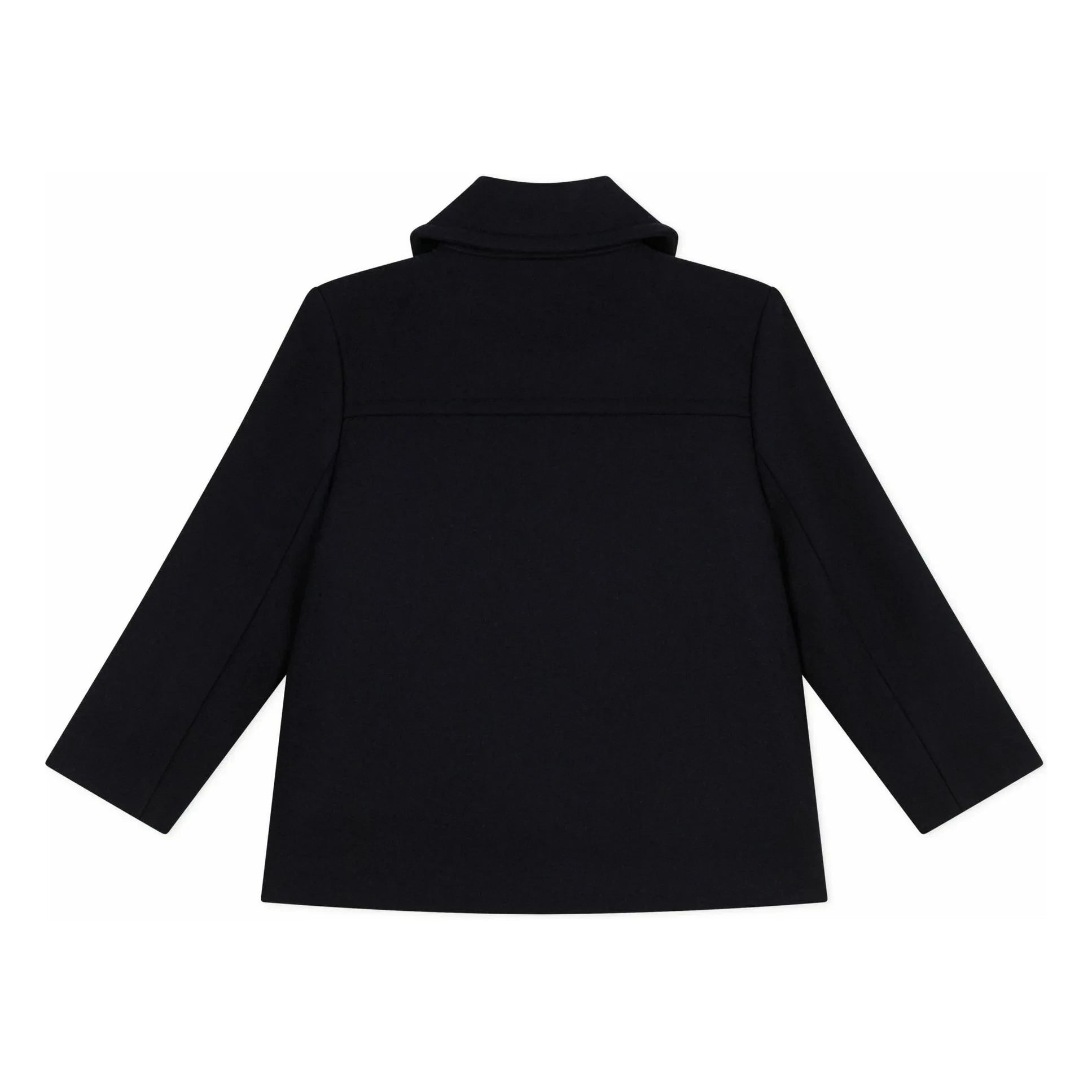 Petit Bateau - Double-breasted wool pea coat | Night Blue