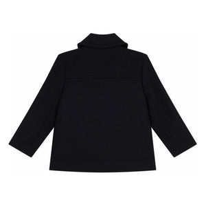 Petit Bateau - Double-breasted wool pea coat | Night Blue