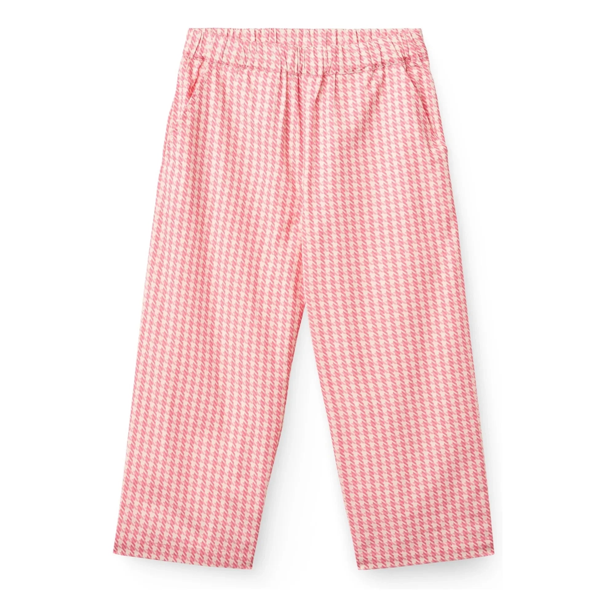 Copenhagen Colors - Pied de Poule organik pamuk pantolon | Pembe