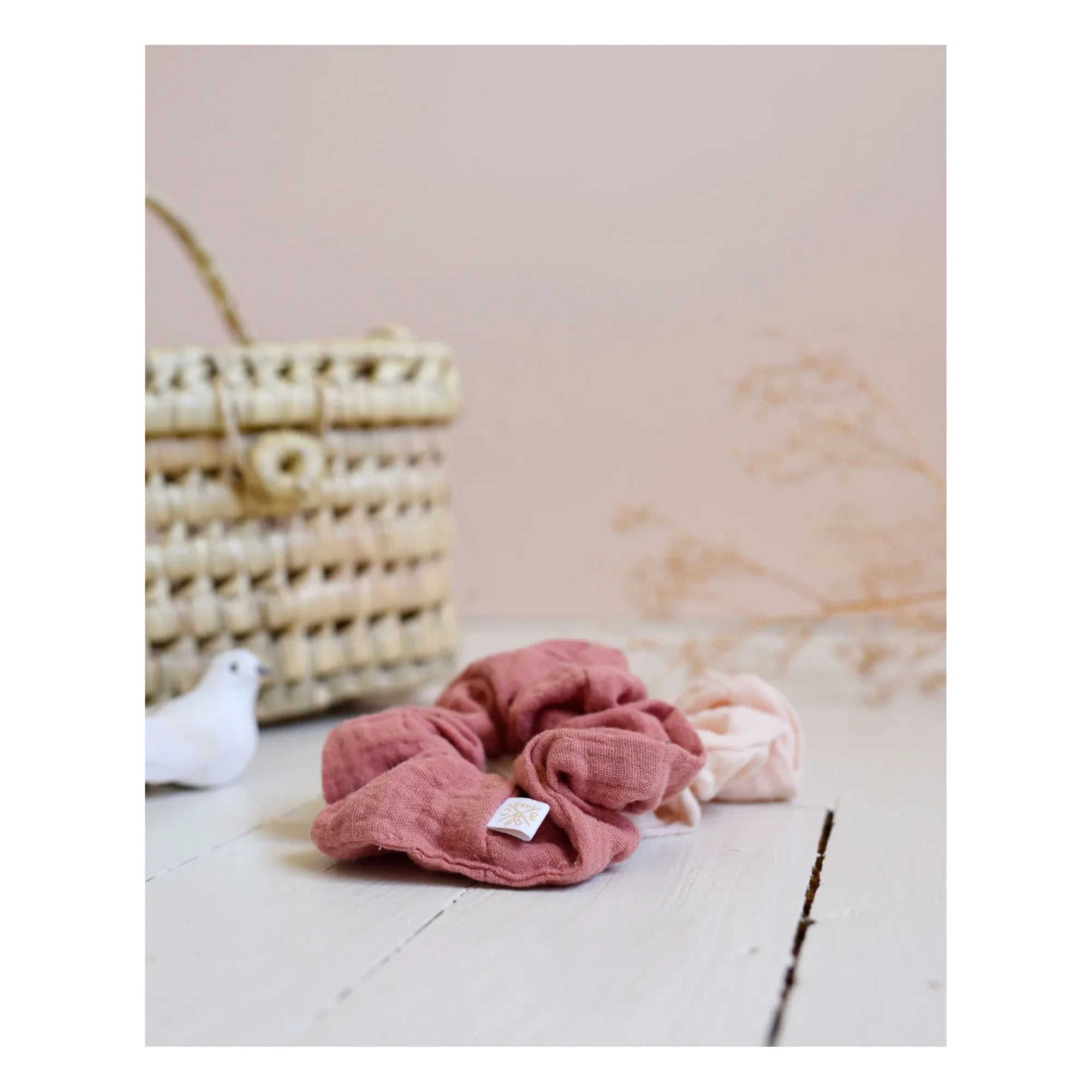 Bachca - Pamuk Müslin Lastikli Toka - 2'li Set | Pembe