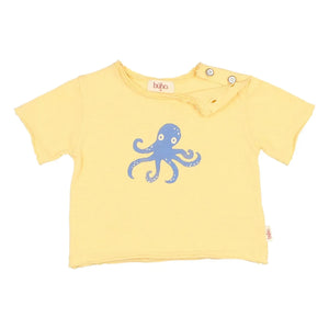 Búho - Organic cotton octopus T-shirt | Yellow