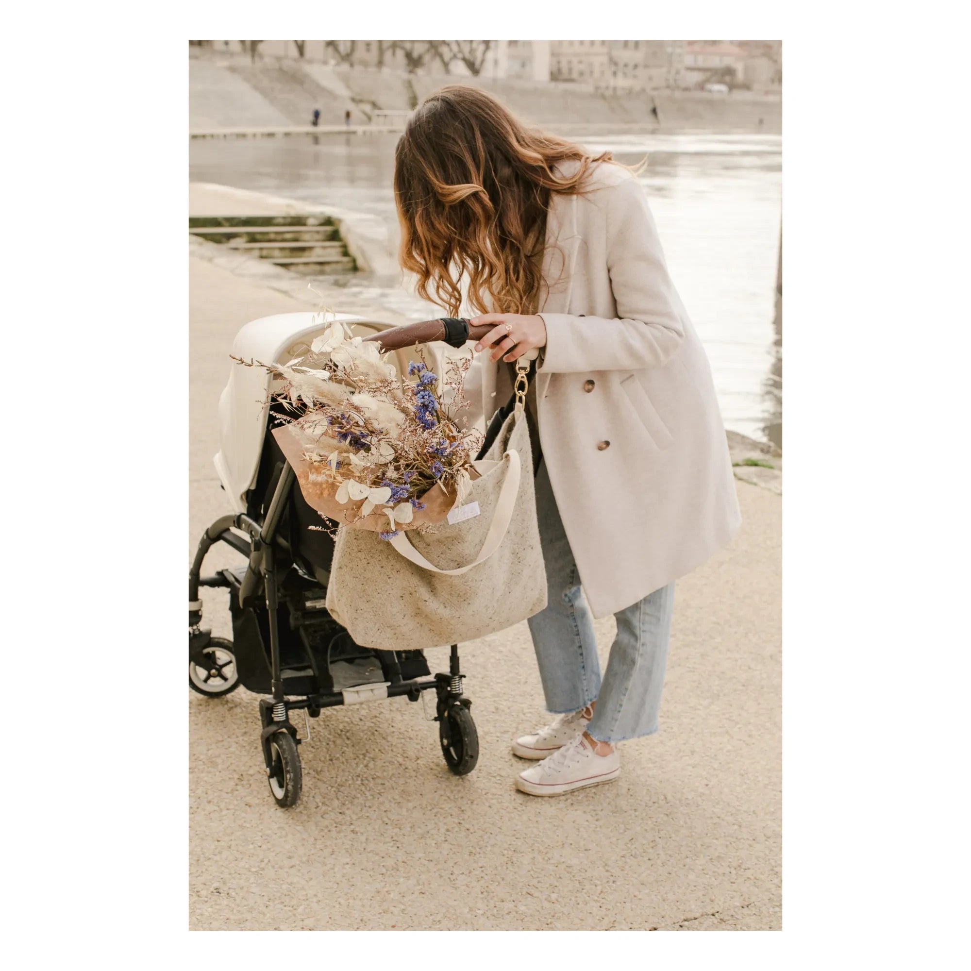 Adorna – Tote Bag aus Wolle und Leinen | Heather Beige